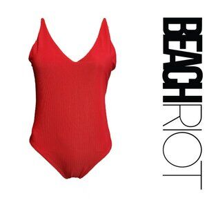 Beach Riot Vivid Red One Piece Swimsuit